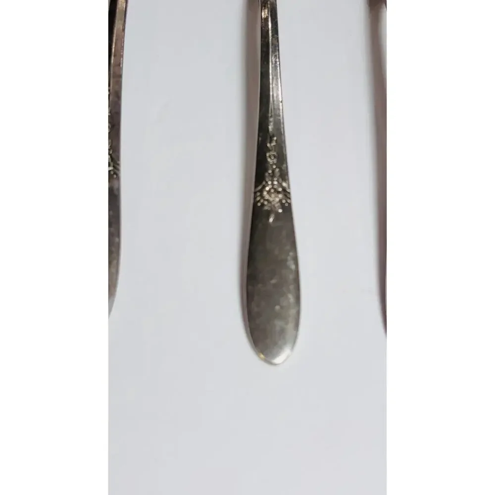 Vintage Oneida Tudor Fantasy 1941 Silverplate Flatware Set 48 Pcs Art Deco